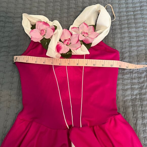 Curtain Call Child Large Style #E7527 Fuschia and White Dance Costume - Picture 6 of 9